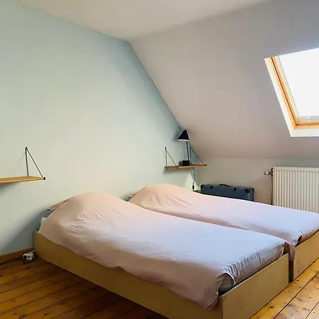 Blauwe In Herenhuis Met 2x 1pers Bed Pensionat